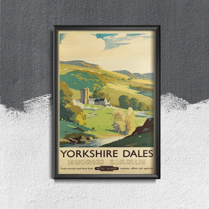 Retro plakát Yorkshire dales