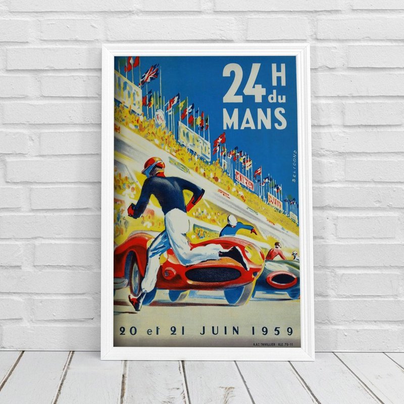 Retro plakát Beligond H du Mans