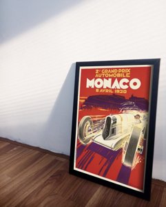 Retro plakát Grand Prix Monako
