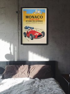 Retro plakát Grand Prix Monako XIV Automobile
