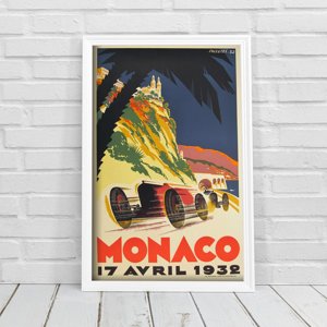 Retro plakát Monacká auta
