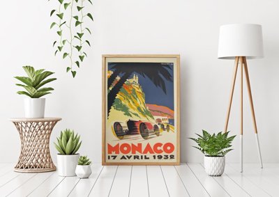 Retro plakát Monacká auta