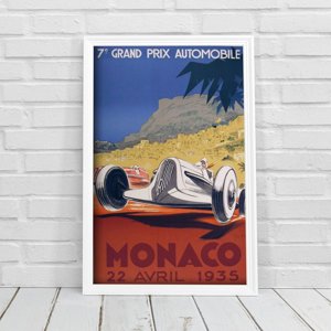 Retro plakát Grand Prix Automobile Monako