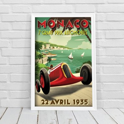Retro plakát Grand Prix Autmobile Monako