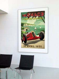 Retro plakát Grand Prix Autmobile Monako