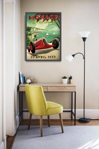 Retro plakát Grand Prix Autmobile Monako