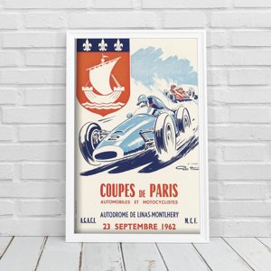 Retro plakát Automobilový kupé de Paříž