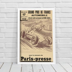 Retro plakát AutoMobile Grand Prix de France