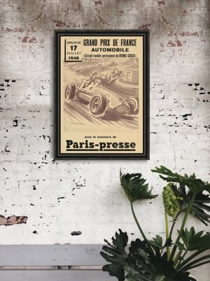 Retro plakát AutoMobile Grand Prix de France