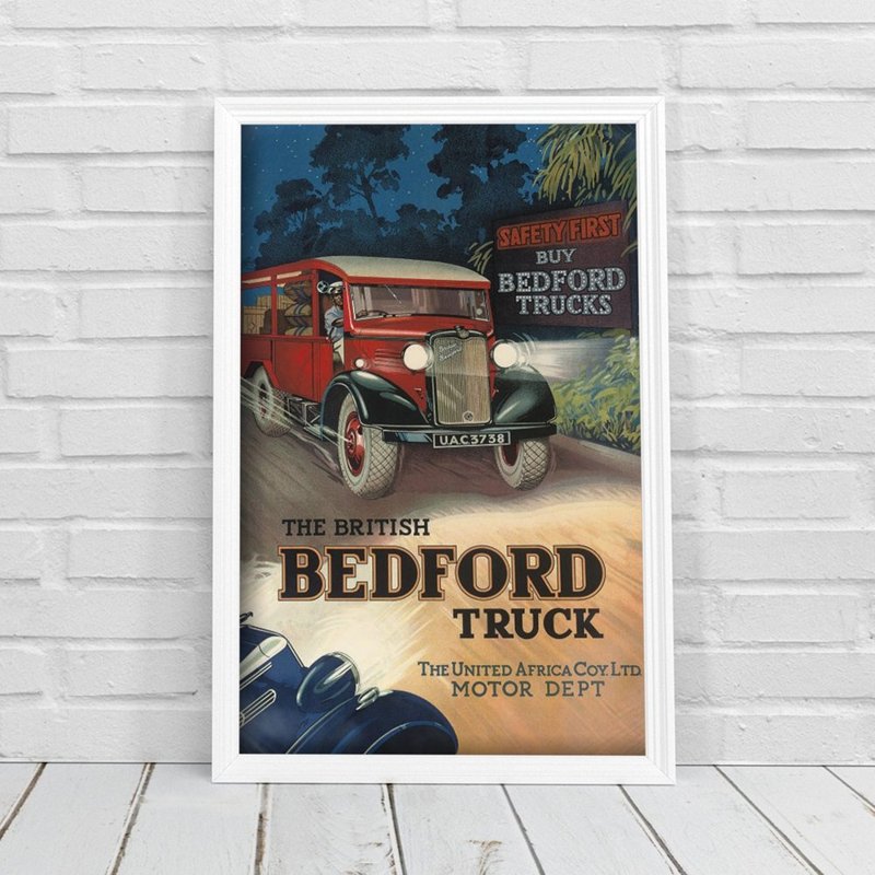 Retro plakát Britský Bedford Truck