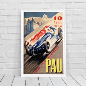 Retro plakát Grand Prix Automobile Pau