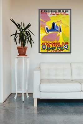 Retro plakát Automobilový klub De France Grand Prix Alphonse Noel