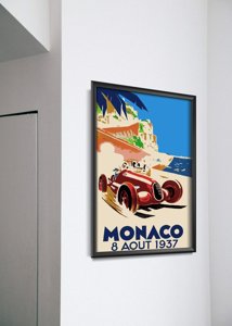 Retro plakát Automotive Monako