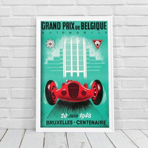 Retro plakát Grand Prix de Belgique Automobile