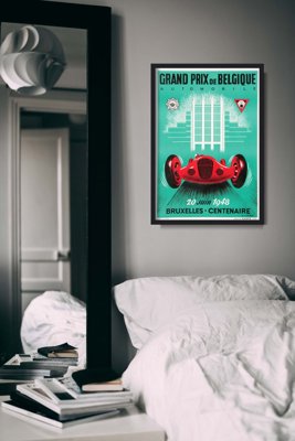Retro plakát Grand Prix de Belgique Automobile