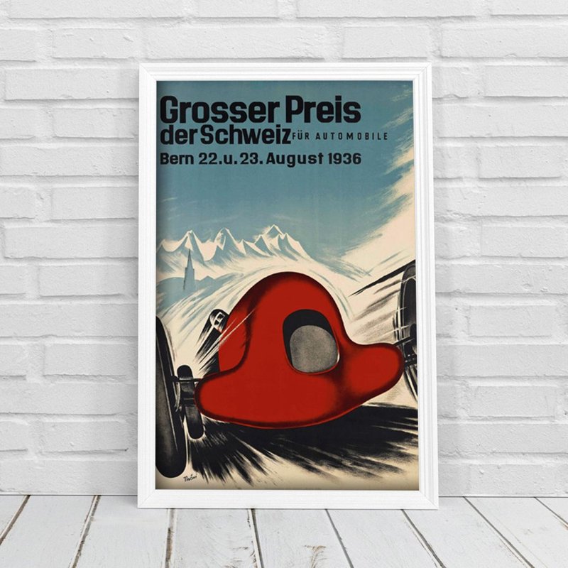 Plakát Grosser Preis Der Schweiz Für Automobile