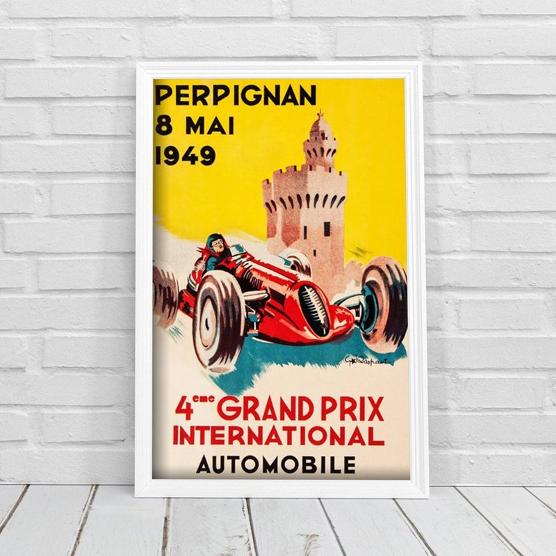 Designovy plakát Raspaut Perpignan EME Grand Prix
