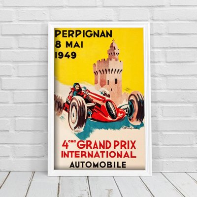 Designovy plakát Raspaut Perpignan EME Grand Prix