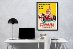 Designovy plakát Raspaut Perpignan EME Grand Prix