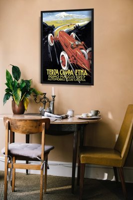 Designovy plakát Grand Prix Terza Coppa Etna Primo Maggio