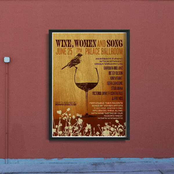 Plakát Víno ženy a píseň