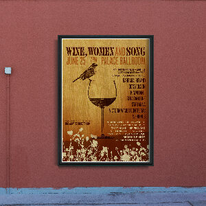 Plakát Víno ženy a píseň