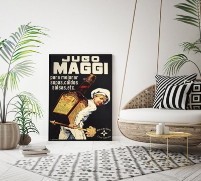 Designovy plakát Vintage Spice SOS Maggi Tisk