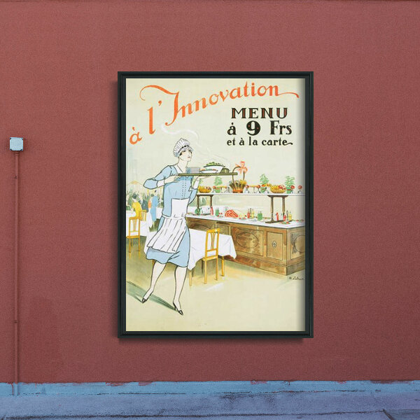 Designovy plakát Restaurace L'inovace Brusel