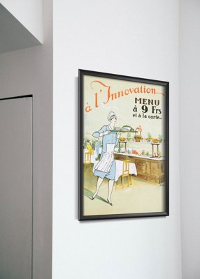 Designovy plakát Restaurace L'inovace Brusel
