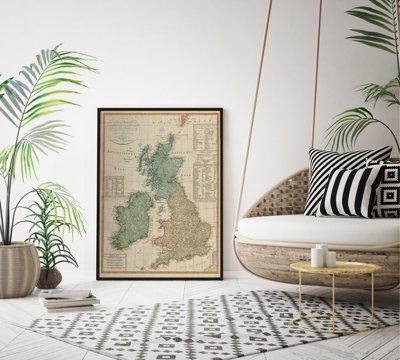 Dekorativní plakát Mapa Velké Británie