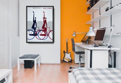 Plakát na zeď Cycles Lea Et Norma plakát v retro stylu