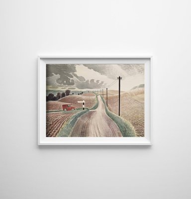 Wiltshire Eric Ravilious Krajina Retro plakát