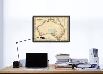 Retro plakát Stará mapa Austrálie