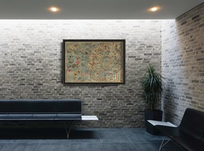 Retro plakát Mapa Skandinávie Stara