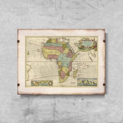 Retro plakát Mapa Afriky