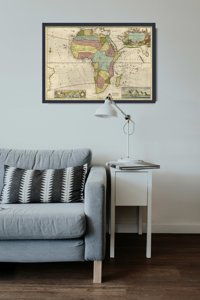 Retro plakát Mapa Afriky