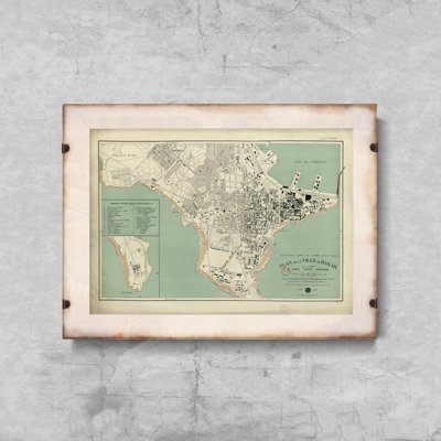 Retro plakát Stará mapa Dakar Senegal