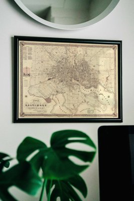 Plakát na zeď Stará mapa Baltimore Marylandu