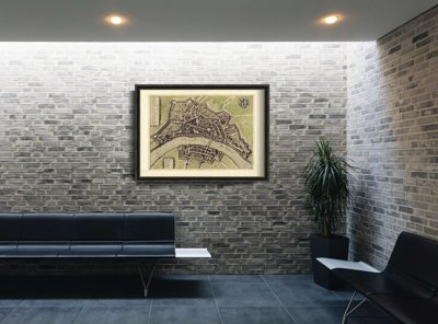 Plakát na zeď Stará mapa Basilea Suisse
