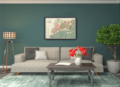 Dekorativní plakát Stará mapa Alger