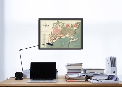 Dekorativní plakát Stará mapa Alger