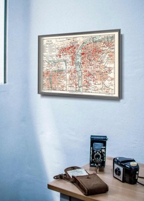 Dekorativní plakát Stará mapa Prahy
