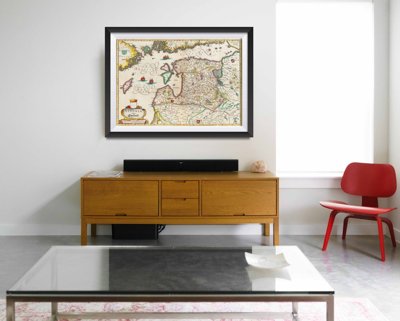 Retro plakát Mapa Livonia