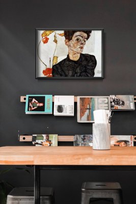 Retro plakát Self-portrét egon schiele