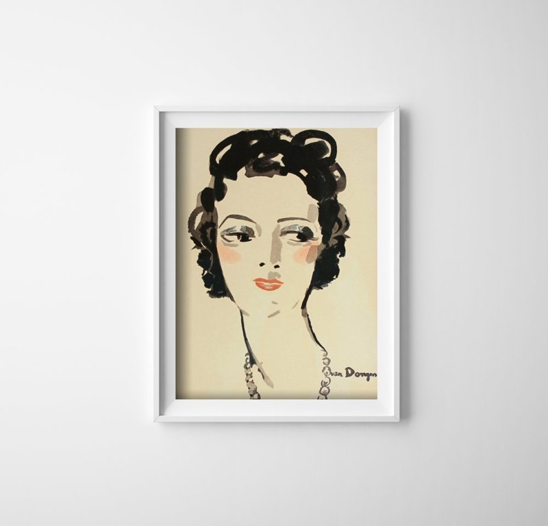 Retro plakát Jeune Femme od Keesa van Dongena