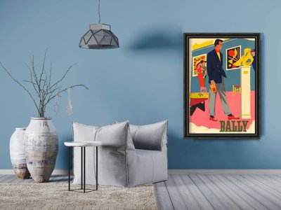 Retro plakát Reklama Bally Obuv