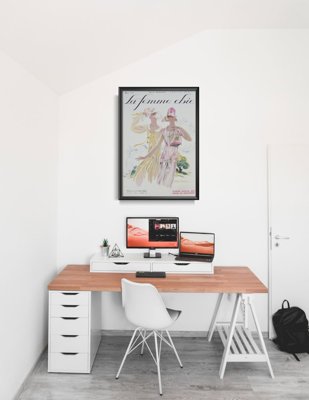 Retro plakát Ilustrace časopisu La Femme Chic Mars