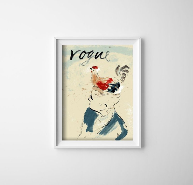 Retro plakát Módní vinobraní vogue ilustrace