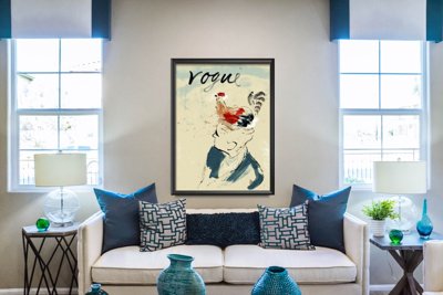 Retro plakát Módní vinobraní vogue ilustrace