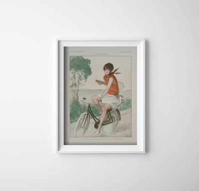 Designovy plakát La Vie Parisienne en Roue Libre Circa Magazine